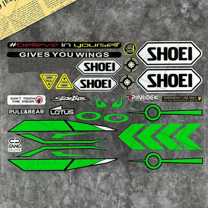 Refelctive Helmet Sticker Visor Windshield Glass Lens WatertightDecals Racing Motorcycle Accessories Car Bike For SHOEIs HJC KYT