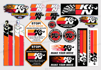 K & N Personality Stickers Moto Sticker Auto Body Bumper Windows Motorcycle Laptop Walls Vinyl Decal Car Tuning Accessories