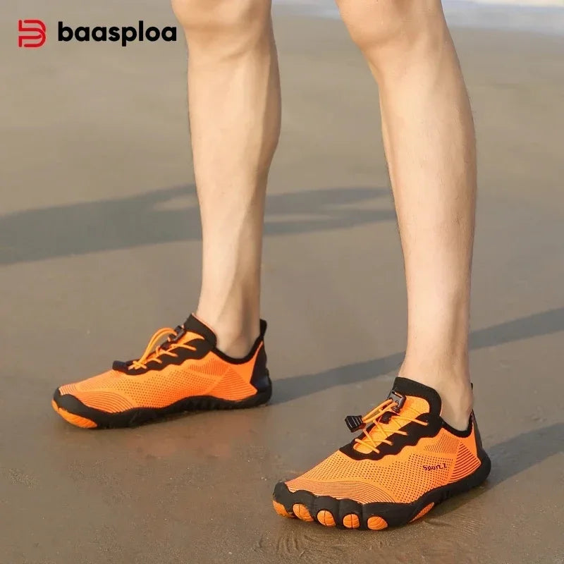 Baasploa Men Water Shoes 2025 Quick-Drying Breathable Lightweight Aqua Shoes Male Summer Beach Upstream Non-Slip Sneakers