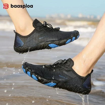 Baasploa Men Water Shoes 2025 Quick-Drying Breathable Lightweight Aqua Shoes Male Summer Beach Upstream Non-Slip Sneakers