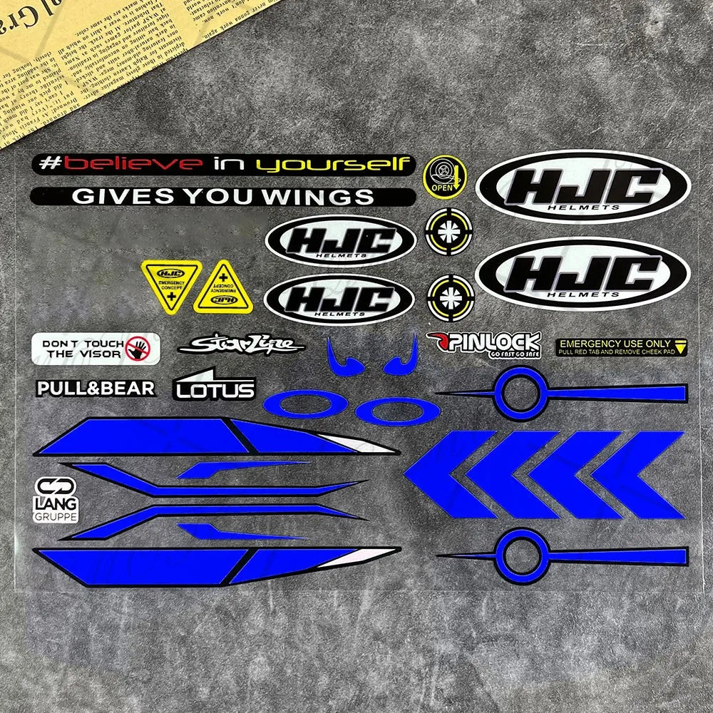 Refelctive Helmet Sticker Visor Windshield Glass Lens WatertightDecals Racing Motorcycle Accessories Car Bike For SHOEIs HJC KYT