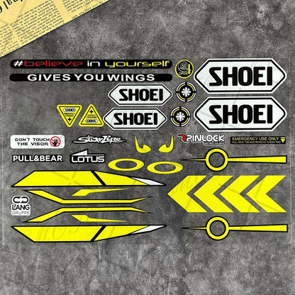 Refelctive Helmet Sticker Visor Windshield Glass Lens WatertightDecals Racing Motorcycle Accessories Car Bike For SHOEIs HJC KYT