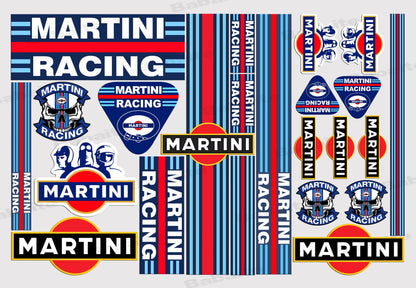M-Martinis Racing Stickers Moto Sticker Auto Body Bumper Windows Motorcycle Laptop Walls Vinyl Decal Car Tuning Accessories