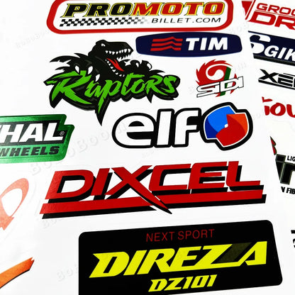 Motorcycle Stickers MotorBike Sponsor Logo Helmet Tank Side Strips Decals Waterproof For Honda Suzuki Kawasaki BMW Yamaha KTM