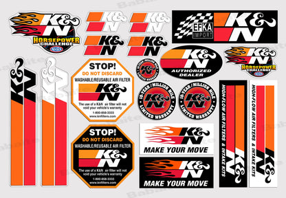 K & N Personality Stickers Moto Sticker Auto Body Bumper Windows Motorcycle Laptop Walls Vinyl Decal Car Tuning Accessories
