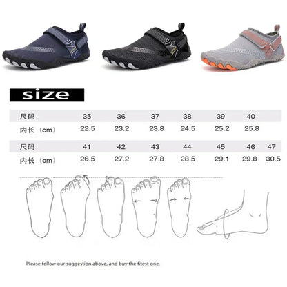 Unisex  Aqua Shoes Quick Dry Beach Shoes Men Breathable Sneakers Barefoot Upstream Water Shoes Women Swimming Sport Shoe