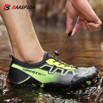 Baasploa Men Water Shoes 2025 Quick-Drying Breathable Lightweight Aqua Shoes Male Summer Beach Upstream Non-Slip Sneakers
