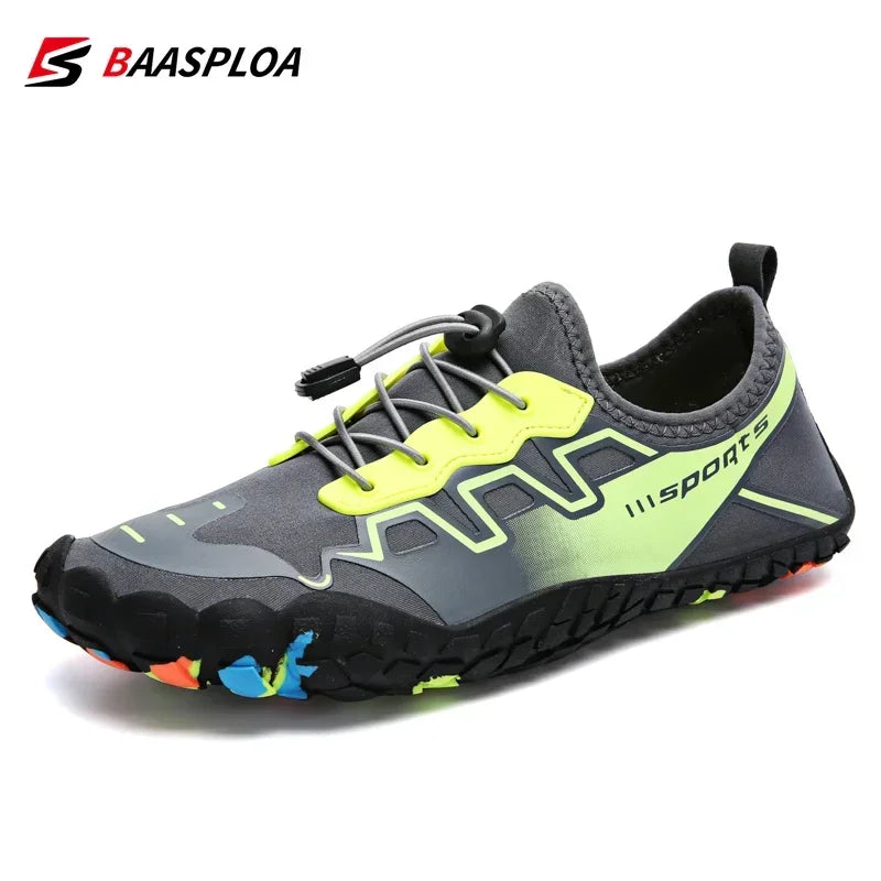 Baasploa Men Water Shoes 2025 Quick-Drying Breathable Lightweight Aqua Shoes Male Summer Beach Upstream Non-Slip Sneakers
