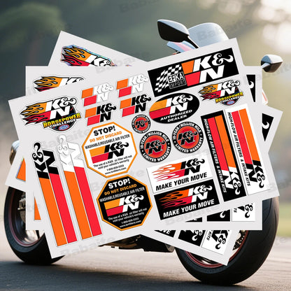 K & N Personality Stickers Moto Sticker Auto Body Bumper Windows Motorcycle Laptop Walls Vinyl Decal Car Tuning Accessories