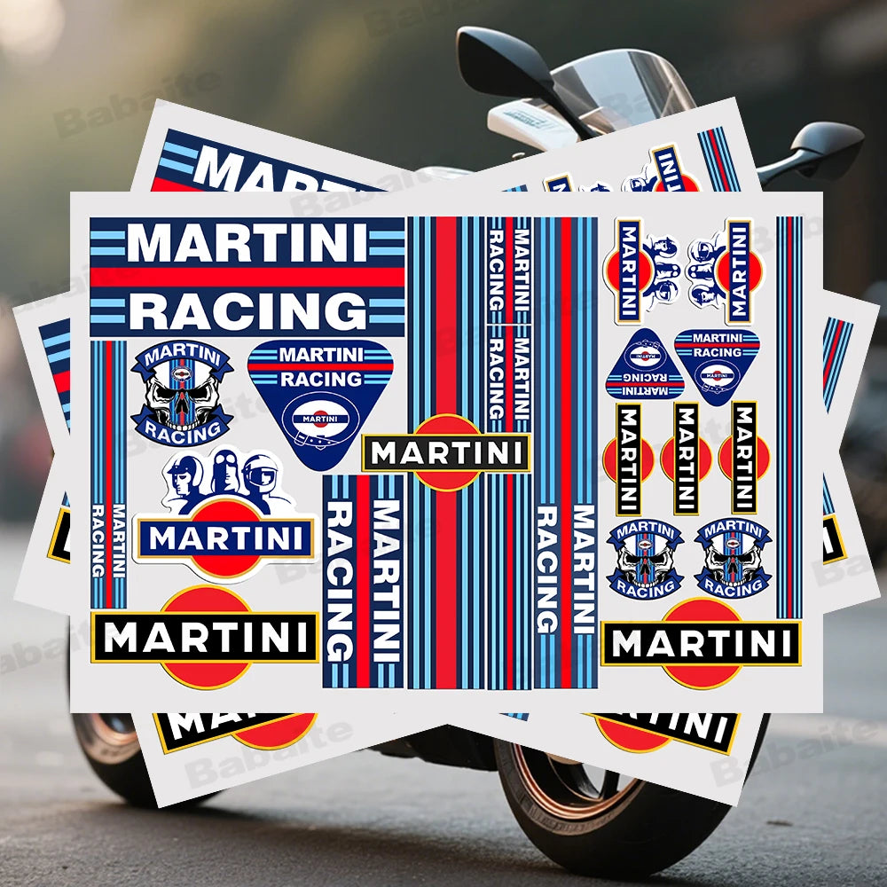 M-Martinis Racing Stickers Moto Sticker Auto Body Bumper Windows Motorcycle Laptop Walls Vinyl Decal Car Tuning Accessories