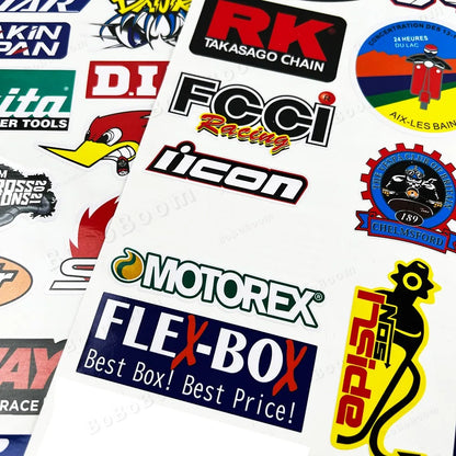 Motorcycle Stickers MotorBike Sponsor Logo Helmet Tank Side Strips Decals Waterproof For Honda Suzuki Kawasaki BMW Yamaha KTM