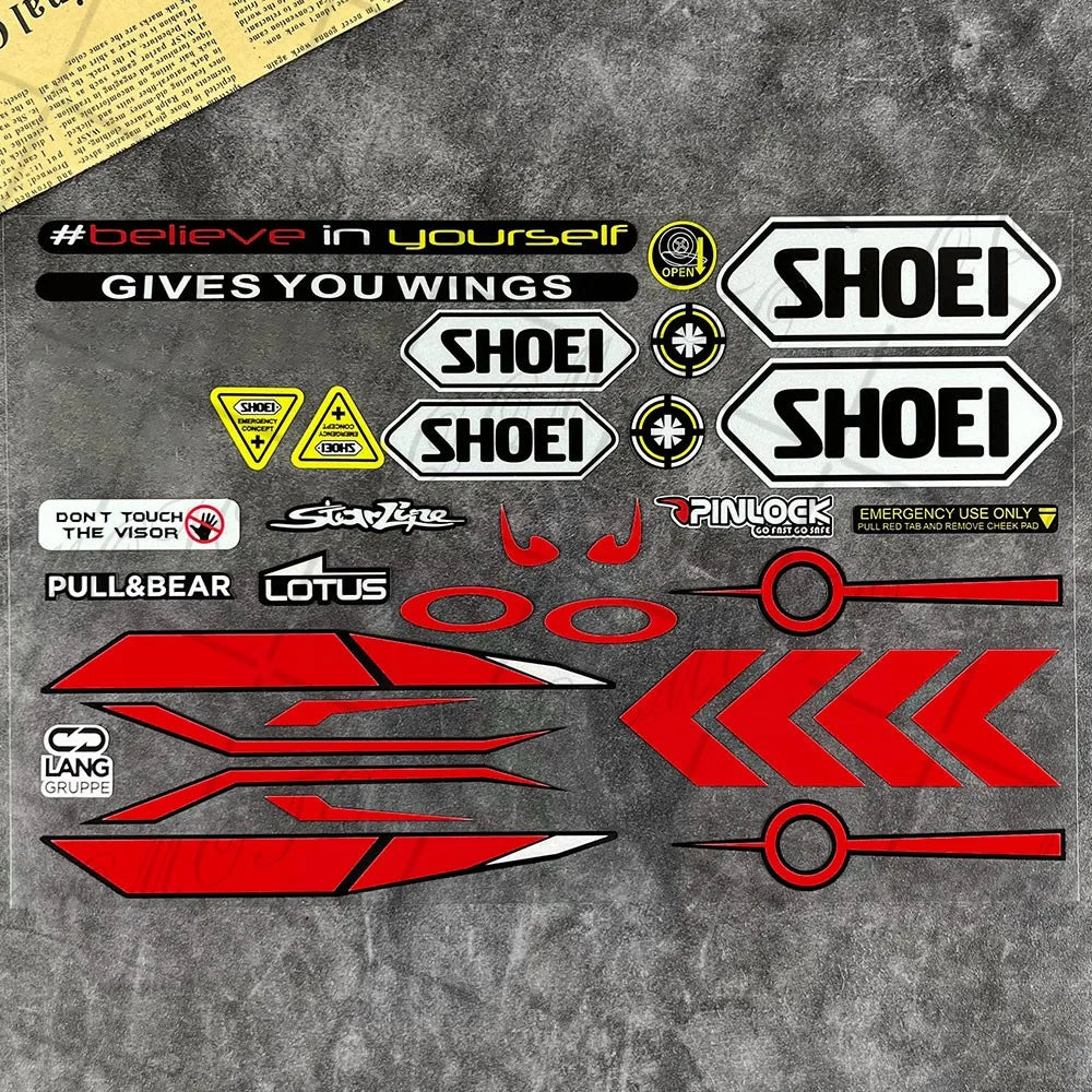 Refelctive Helmet Sticker Visor Windshield Glass Lens WatertightDecals Racing Motorcycle Accessories Car Bike For SHOEIs HJC KYT