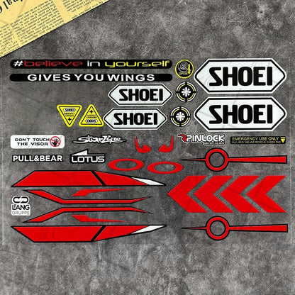 Refelctive Helmet Sticker Visor Windshield Glass Lens WatertightDecals Racing Motorcycle Accessories Car Bike For SHOEIs HJC KYT