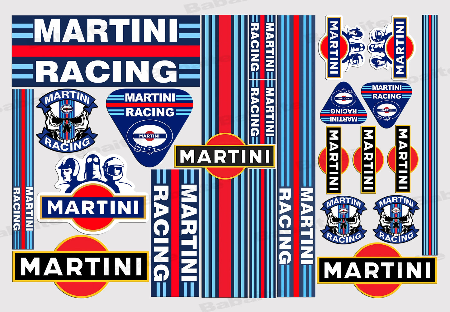 M-Martinis Racing Stickers Moto Sticker Auto Body Bumper Windows Motorcycle Laptop Walls Vinyl Decal Car Tuning Accessories
