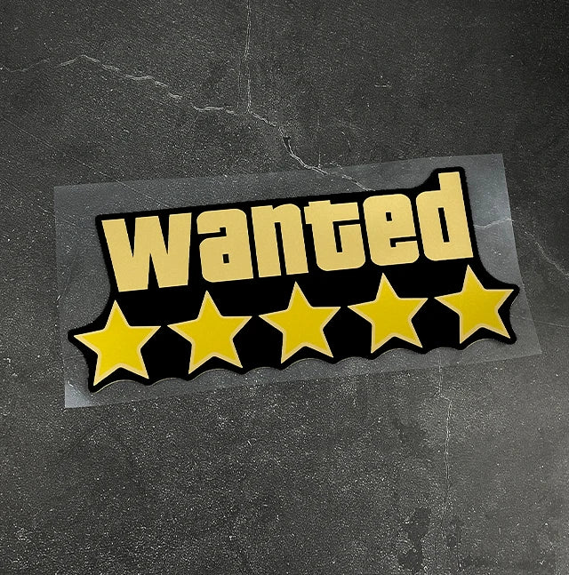 1PC WANTED Reflective Motorcycle Stickers Waterproof for Scooter Helmet Box DIY Car Windows Bumper Trunk Durable Vinyl Decals